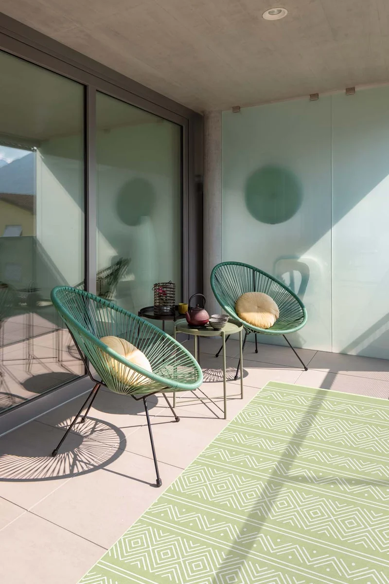Outdoor Aztek Grün Teppich