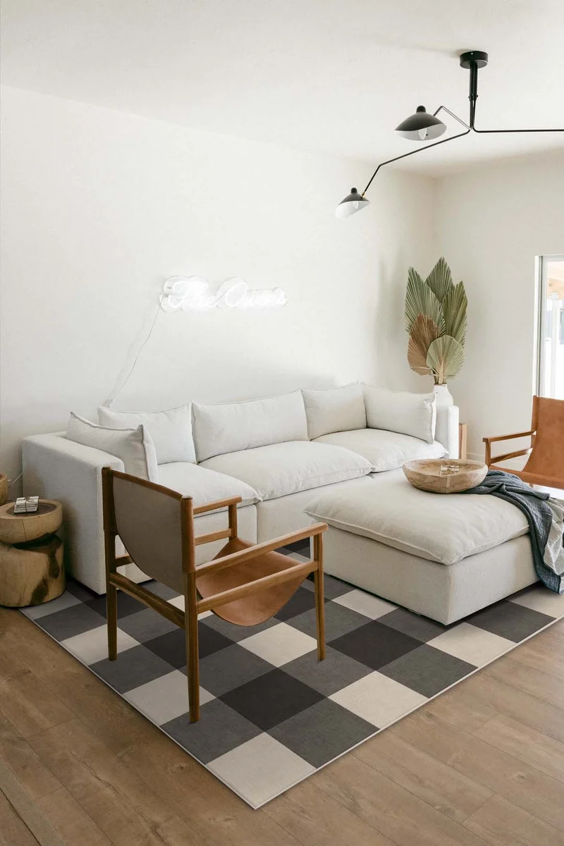 Outdoor Quadrat Anthrazit Teppich