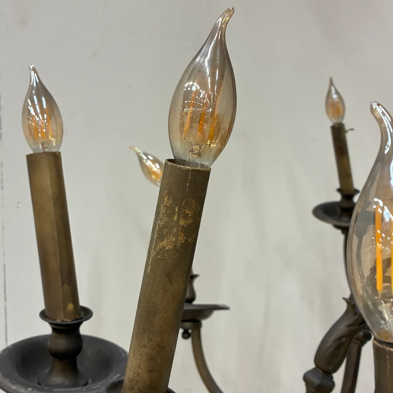 Kronleuchter Luster Bronze Messing Antik-Stil 12-flammig Lampe Gebraucht