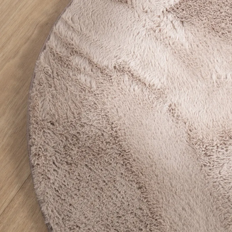 Flauschiger Teppich - Cozy Ripple Taupe