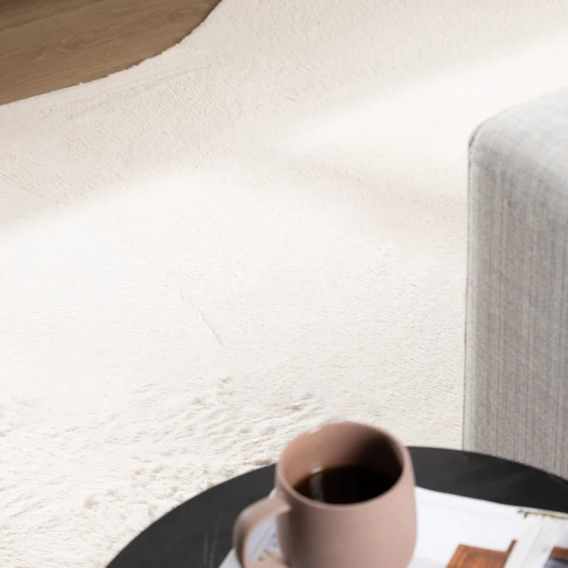 Flauschiger Teppich - Cozy Ripple Creme