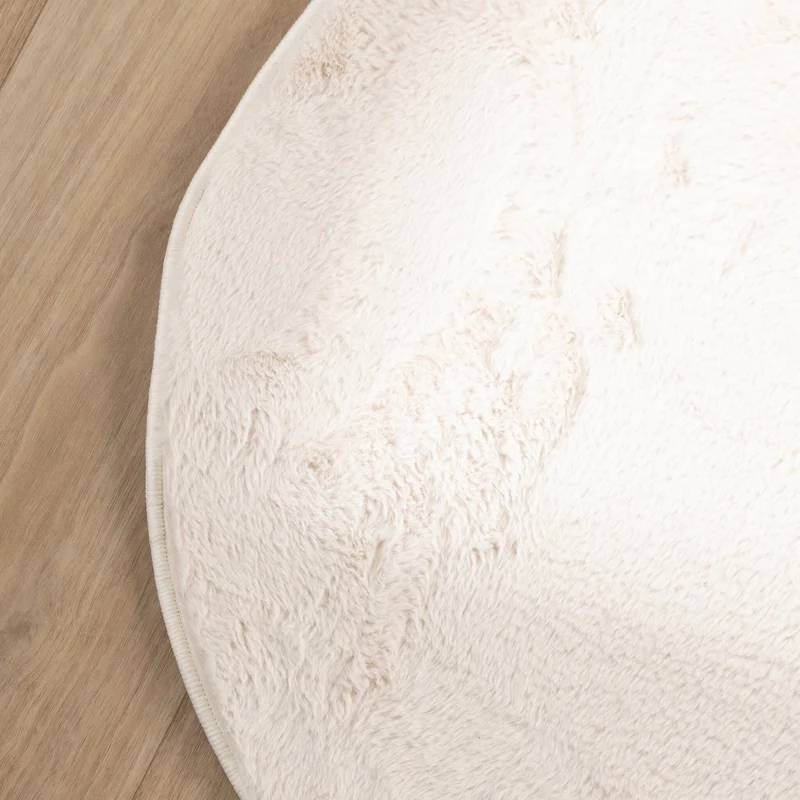 Flauschiger Teppich - Cozy Ripple Creme