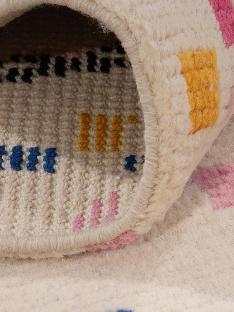 Berber Teppich 166x244cm - Wollteppich - beige