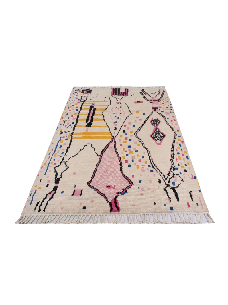 Berber Teppich 166x244cm - Wollteppich - beige