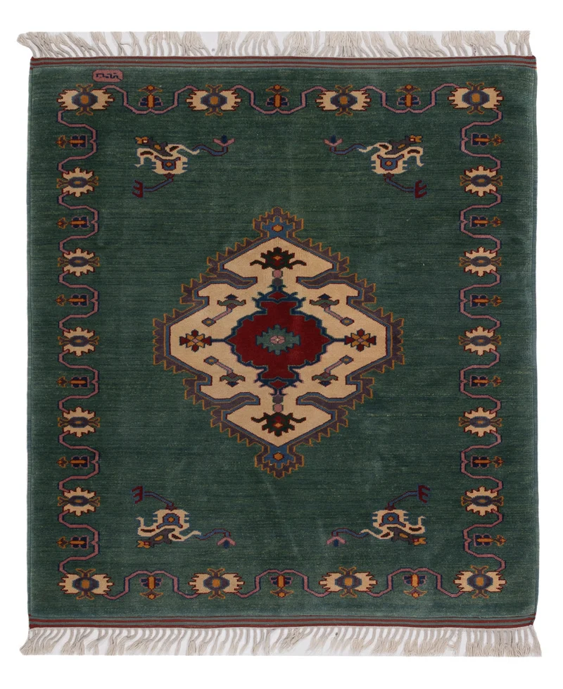 Ziegler Teppich 150x180cm - Orientteppich - grün