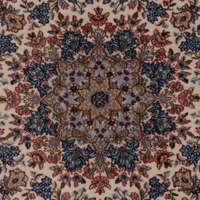 Kerman Teppich 176x176cm - Perserteppich - dunkelbeige