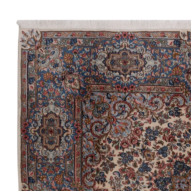 Kerman Teppich 176x176cm - Perserteppich - dunkelbeige