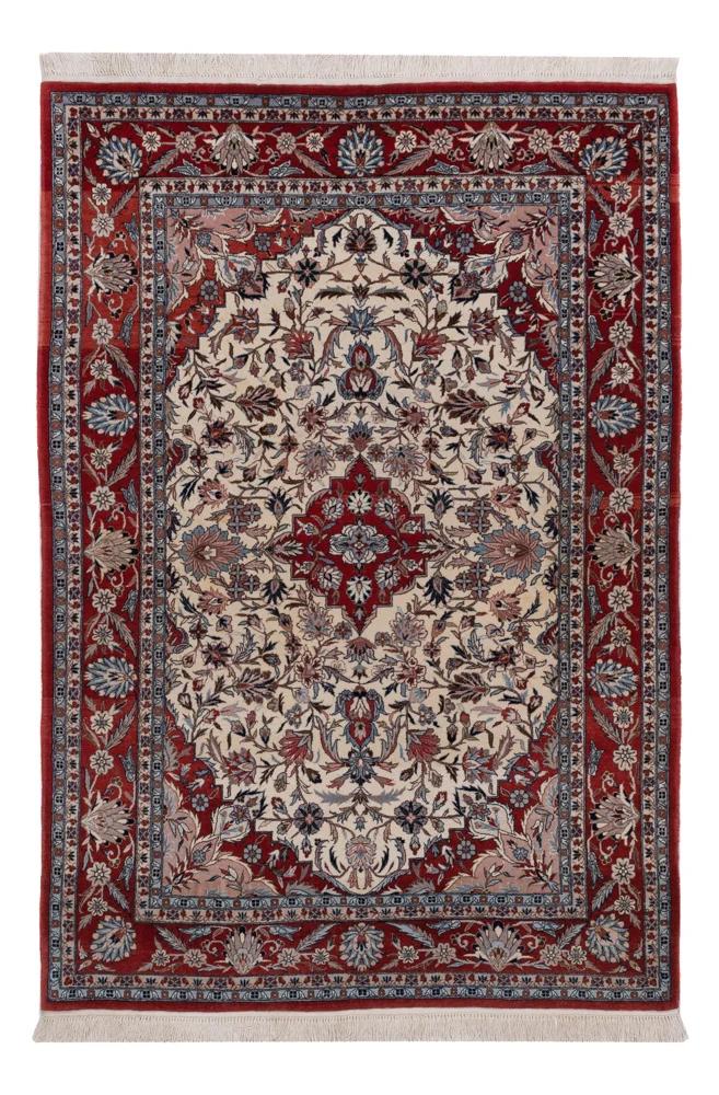 Isfahan Teppich 125x185cm - Perserteppich - beige