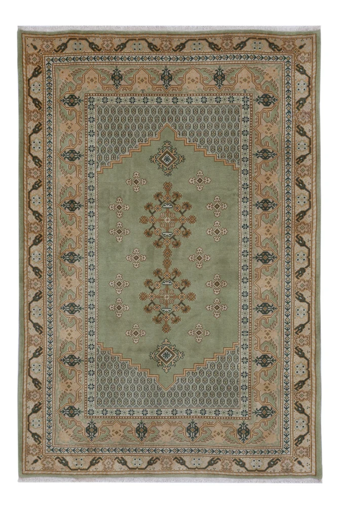 Ardebil Teppich 145x227cm - Perserteppich - hellgrün