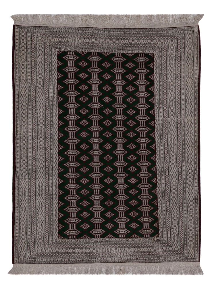 Pakistan Teppich 135x178cm - Orientteppich - schwarz