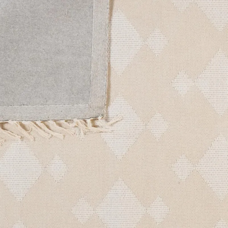 Dhurrie · Handgewebt – Beige, 200x290 cm