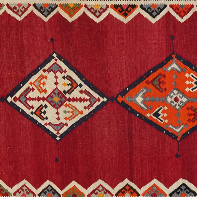 Kelim Gashgai Old · Handgewebt – Rot, 279x161 cm
