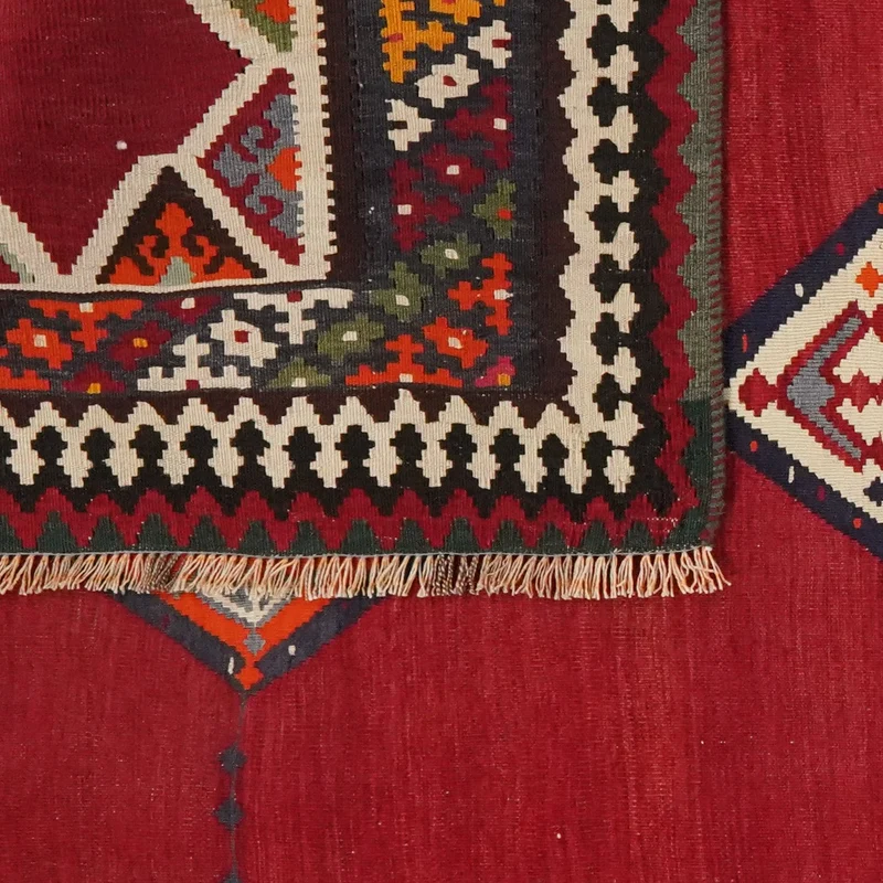 Kelim Gashgai Old · Handgewebt – Rot, 279x161 cm