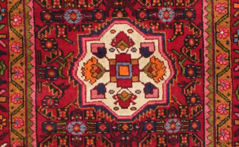 Hosseinabad · Handgeknüpft – Rot, 434x92 cm