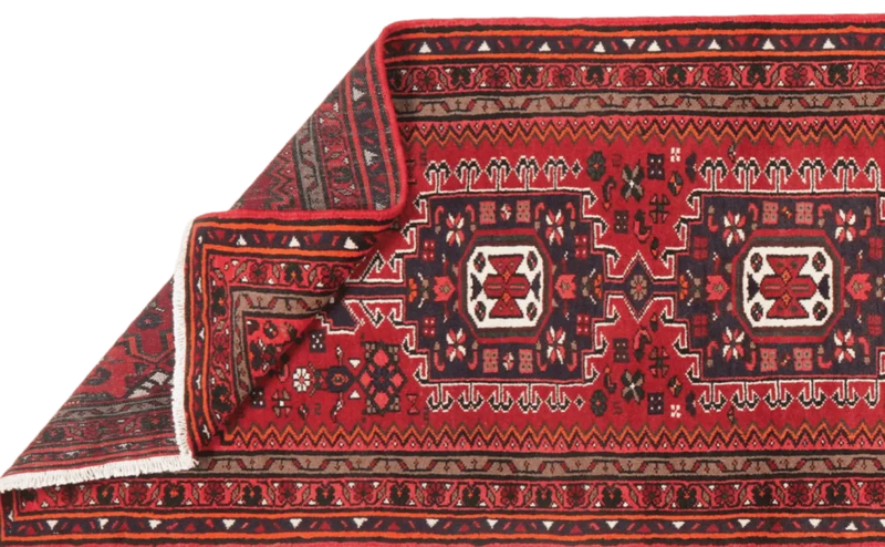 Khamseh · Handgeknüpft – Rot, 579x80 cm