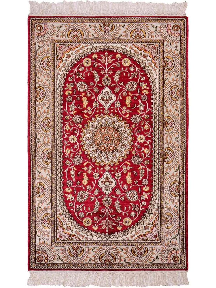 China Seide Teppich 75x120cm - Orientteppich - rot