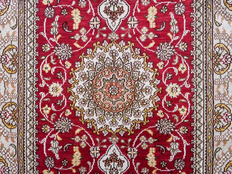 China Seide Teppich 75x120cm - Orientteppich - rot