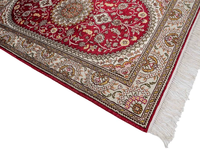 China Seide Teppich 75x120cm - Orientteppich - rot