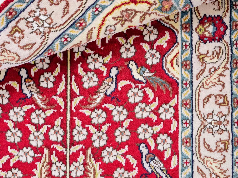 China Seide Teppich 58x89cm - Orientteppich - hellrot
