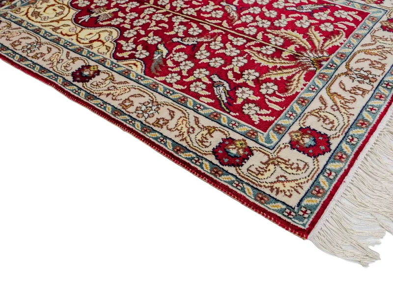 China Seide Teppich 58x89cm - Orientteppich - hellrot