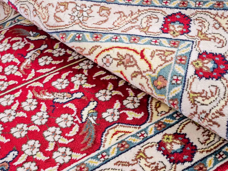 China Seide Teppich 58x89cm - Orientteppich - hellrot
