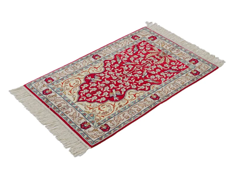 China Seide Teppich 58x89cm - Orientteppich - hellrot