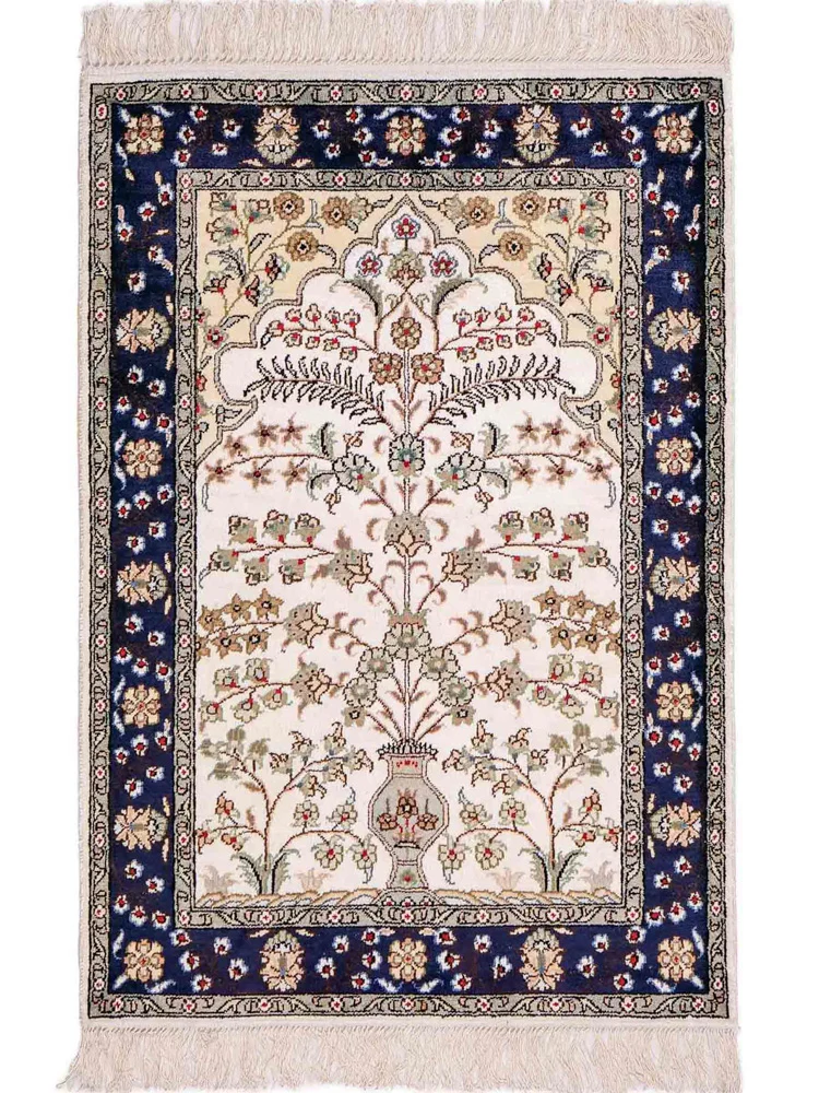 China Seide Teppich 62x90cm - Orientteppich - beige