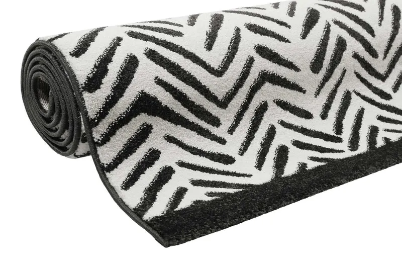 Esprit Teppich Weiß Schwarz Kurzflor "Congo"