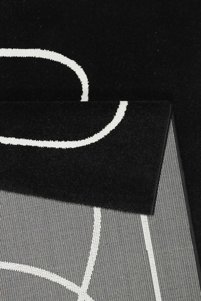 Esprit Teppich Schwarz Weiß Kurzflor "Artist"