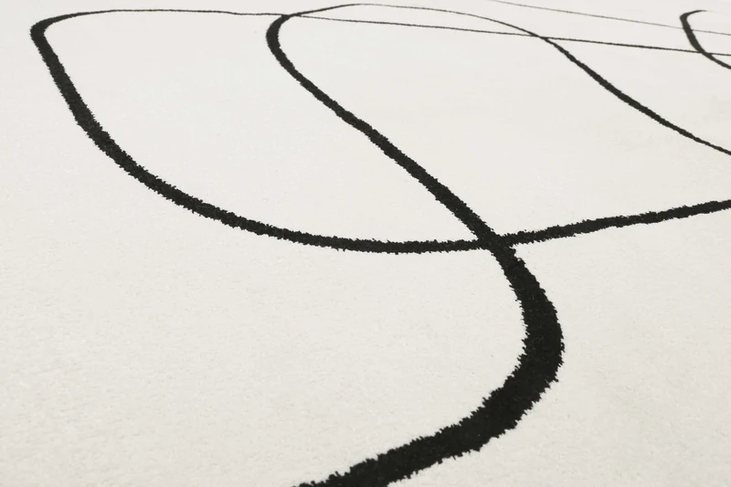 Esprit Teppich Weiß Schwarz Kurzflor "Artist"