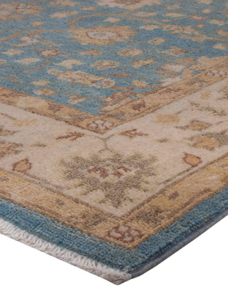 Ziegler Teppich 152x189cm - Orientteppich - hellblau