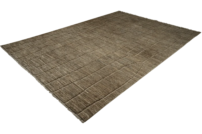 Gabbeh Basi · Handgeknüpft – Grau, 291x200 cm