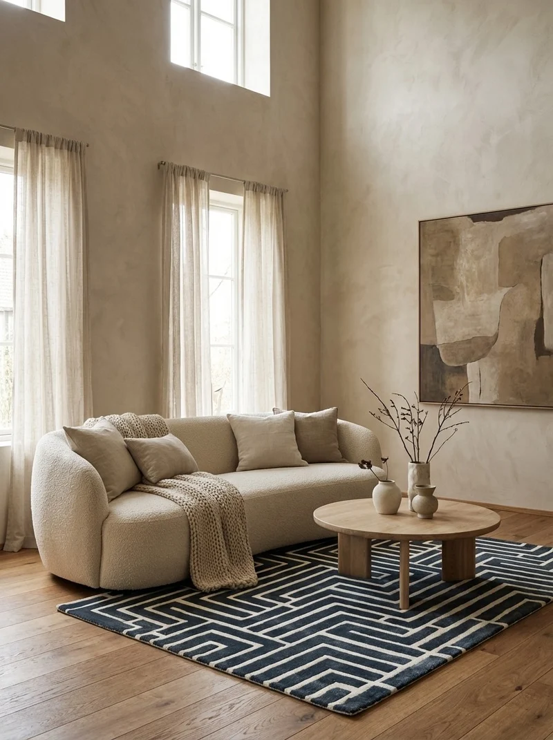 Skyline · Handgetuftet – Blau, 180x120 cm