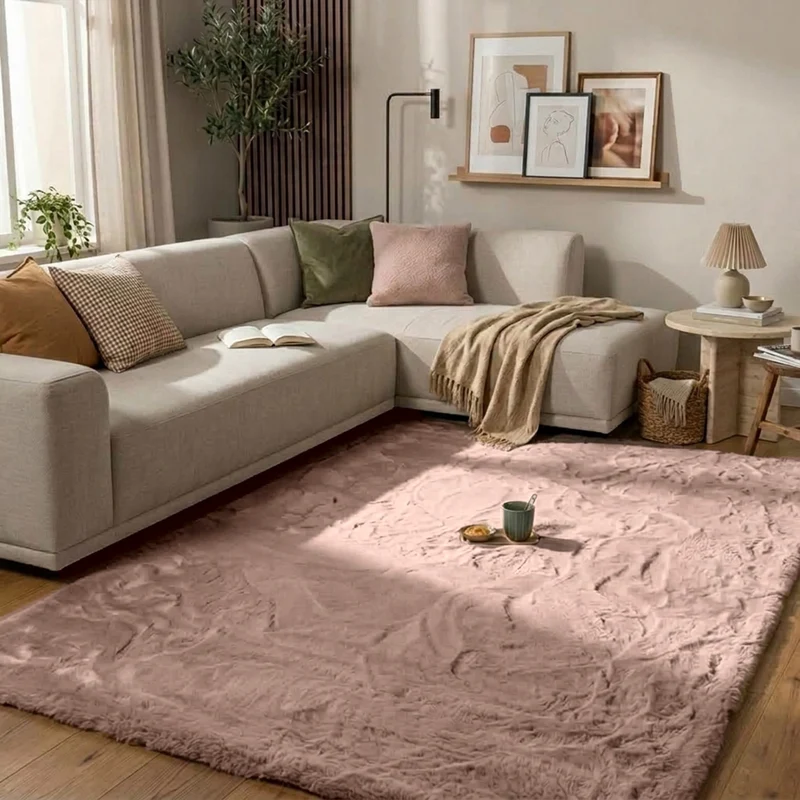 Hochflor Teppich - Comfy Supreme Rosa