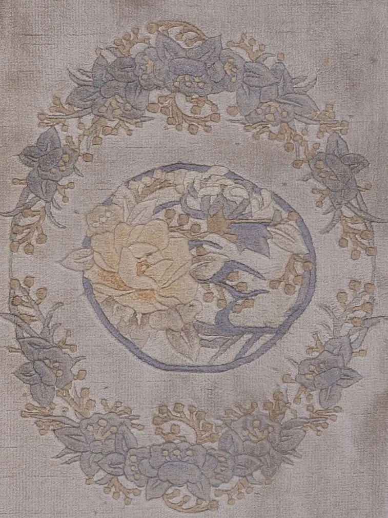 China Seide Teppich 70x140cm - Orientteppich - hellbeige