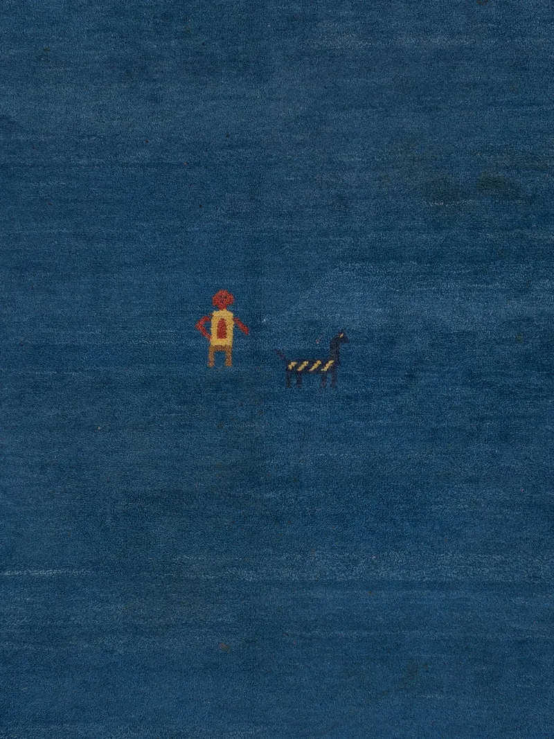 Gabbeh Teppich - Indus - 250 x 356 cm - blau