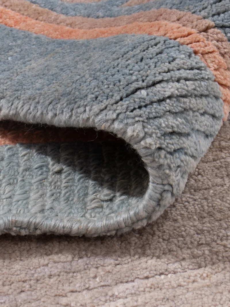 Nepal Teppich 247x355cm - Wollteppich - taupe