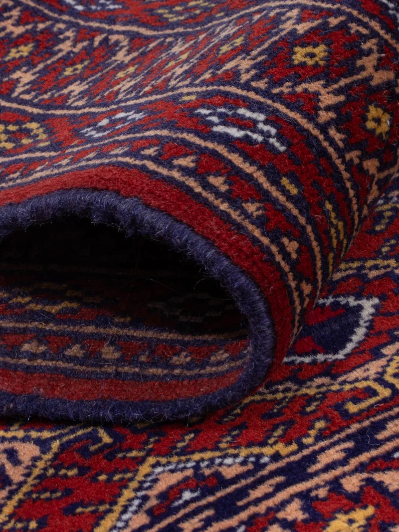 Turkaman Teppich 82x300cm - Orientteppich - dunkelrot