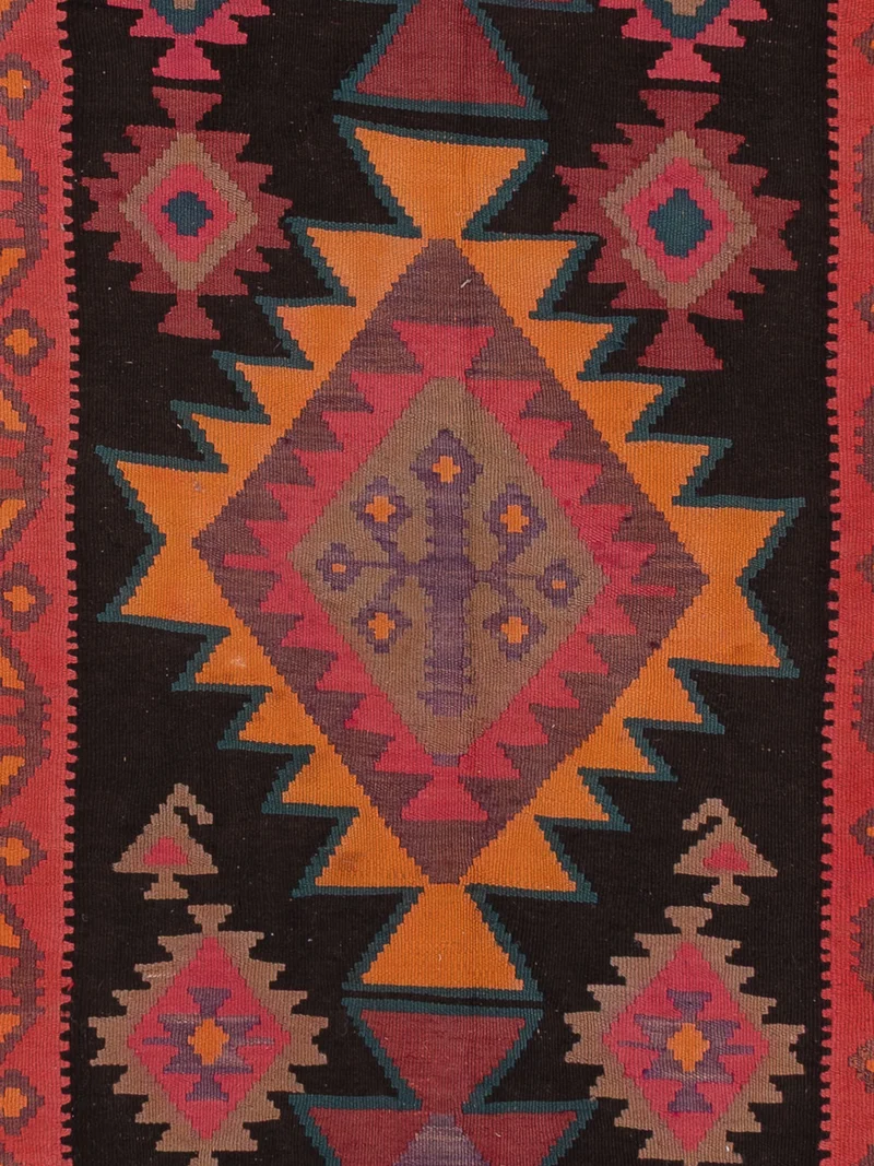Kelim Teppich Old 150x360cm - rost