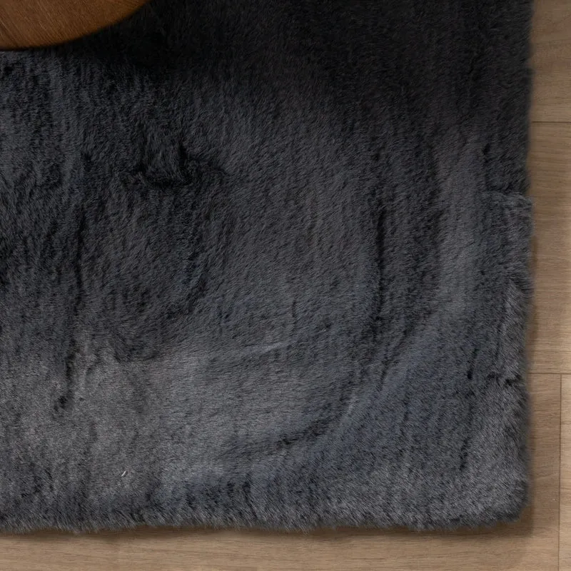 Hochflor Teppich - Comfy Supreme Anthrazit
