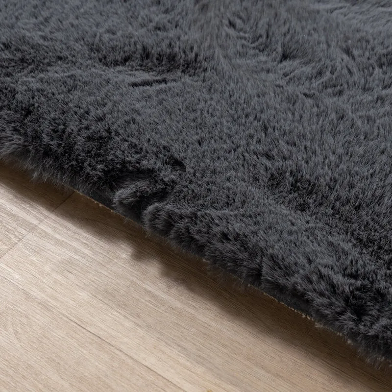 Hochflor Teppich - Comfy Supreme Anthrazit