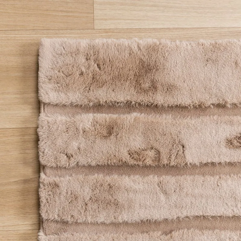 Hochflor Teppich - Carvy Curves Taupe