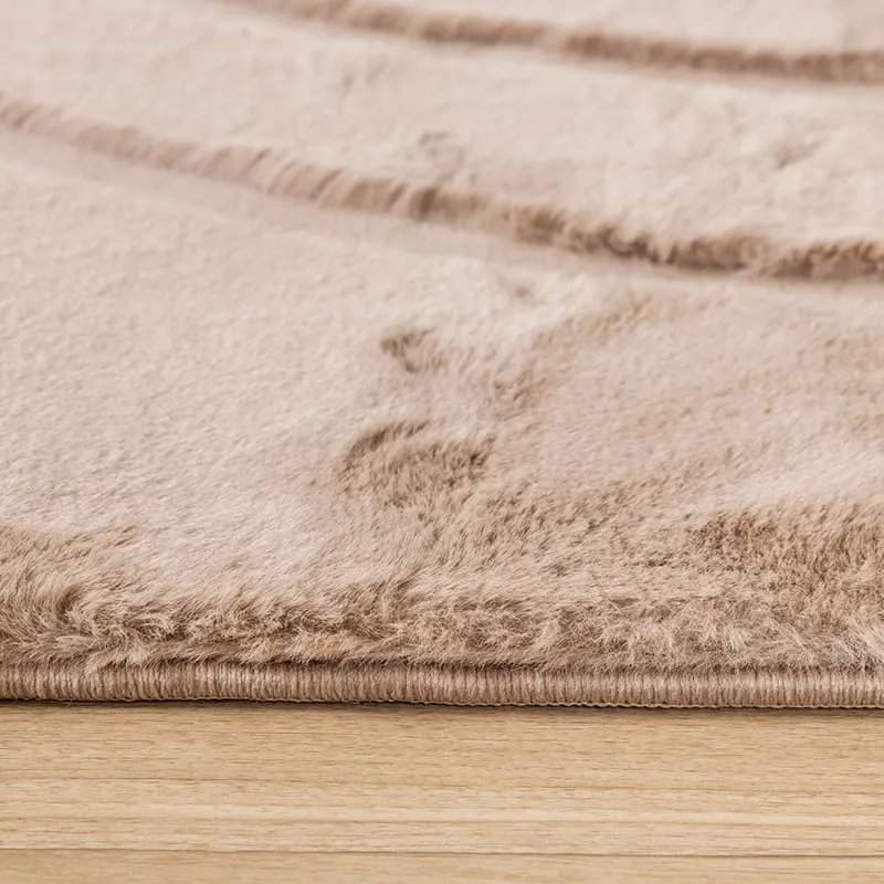 Hochflor Teppich - Carvy Curves Taupe