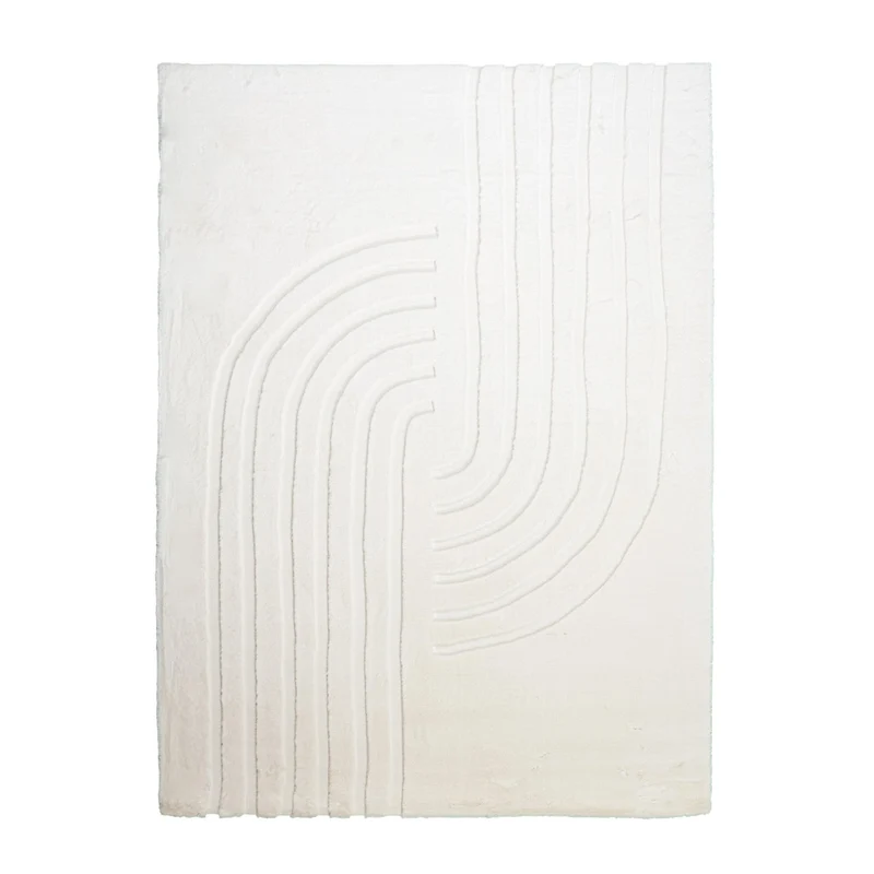 Hochflor Teppich - Carvy Curves Creme