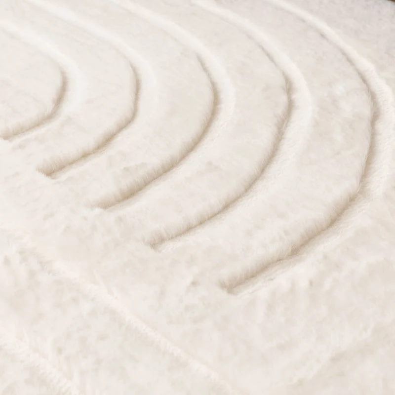 Hochflor Teppich - Carvy Curves Creme