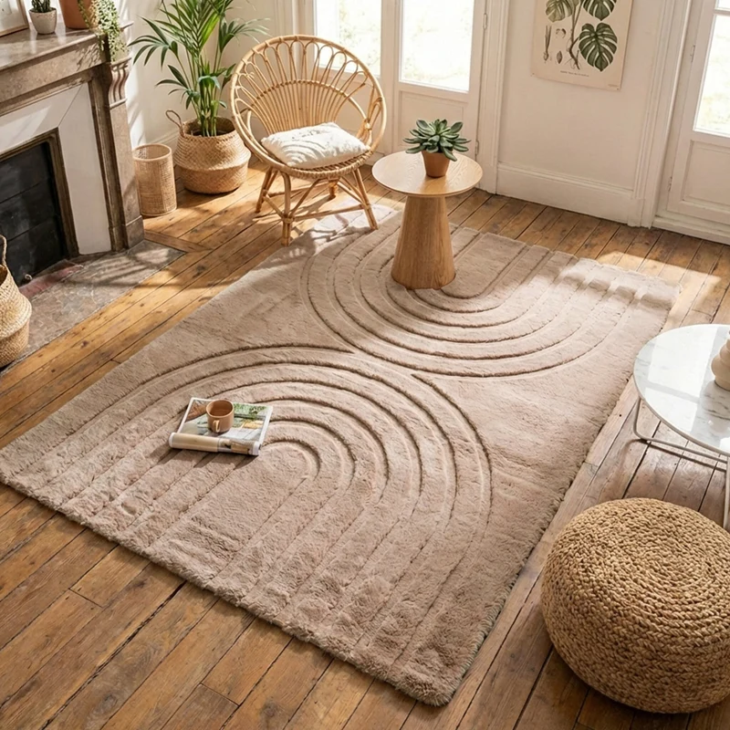 Hochflor Teppich - Carvy Arches Taupe