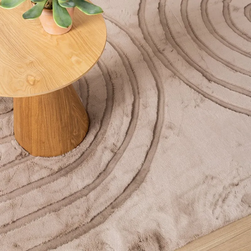 Hochflor Teppich - Carvy Arches Taupe