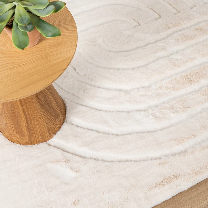 Hochflor Teppich - Carvy Arches Creme