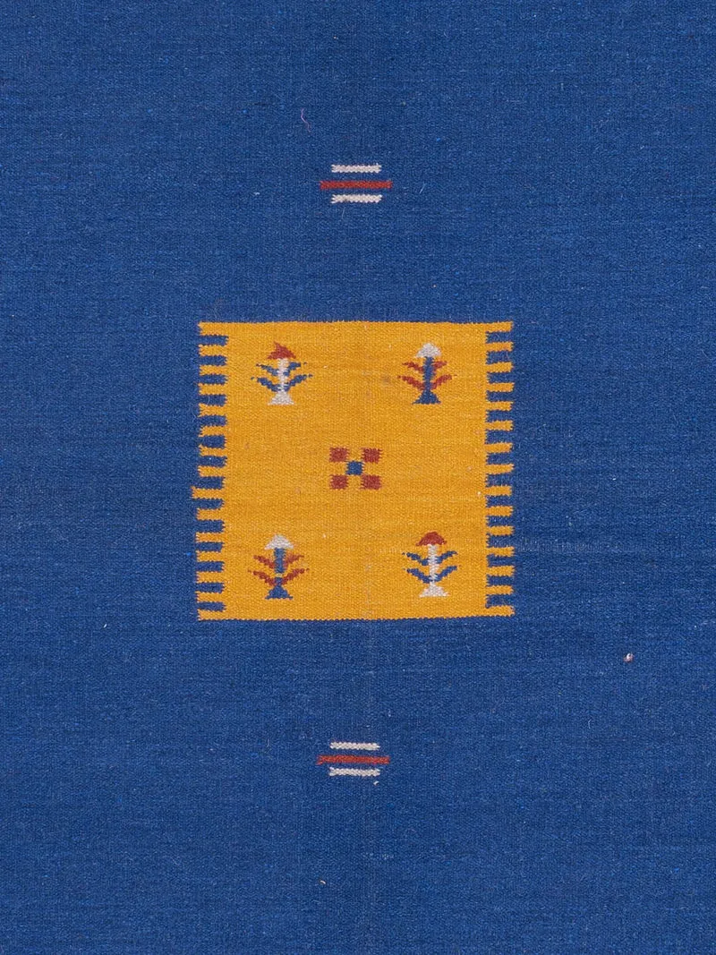 Kelim Modern Teppich 170x240cm - blau