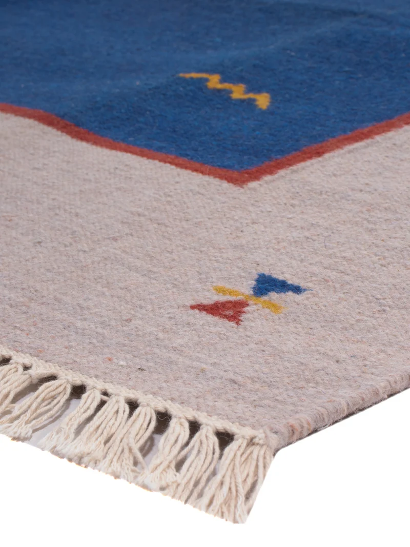 Kelim Modern Teppich 170x240cm - blau